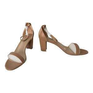 Dream Pairs Nude Chunk Block Heel Sandals Tan Size 12 New Open Box AAAD5